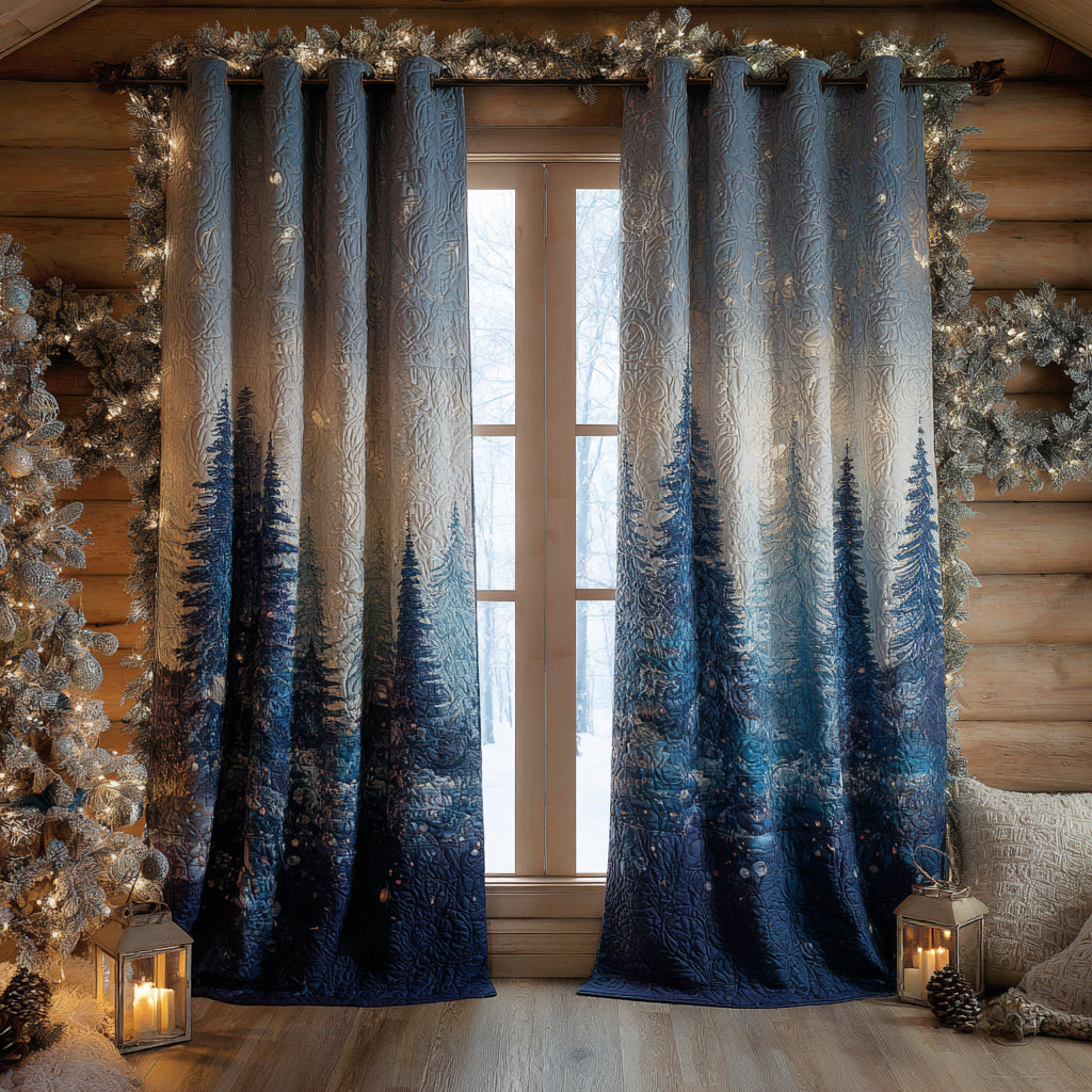 Trijntje - Forest Landscape Quilted Curtains