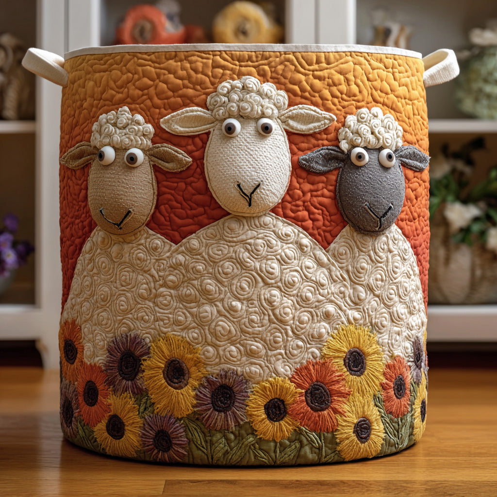 Woolen Fantasy Upholstered Laundry Basket