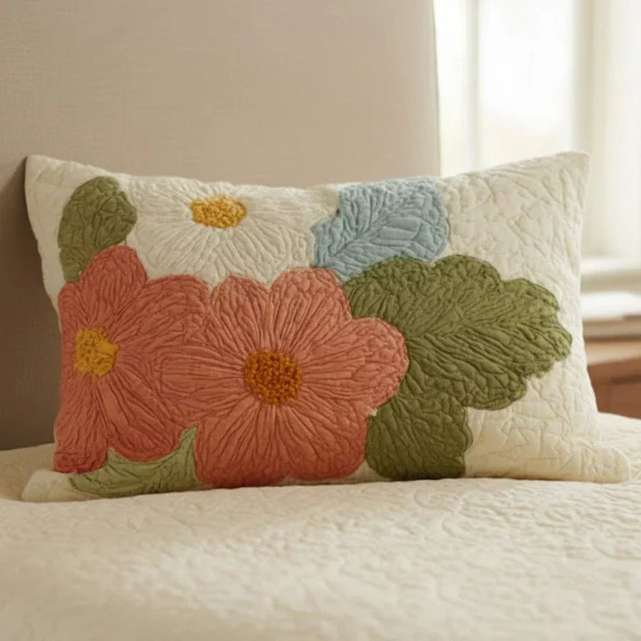Retro Daisy Knotted Cushion Cover