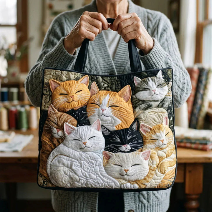 Artisan Quilted Bag - Dreamy Kittens Design