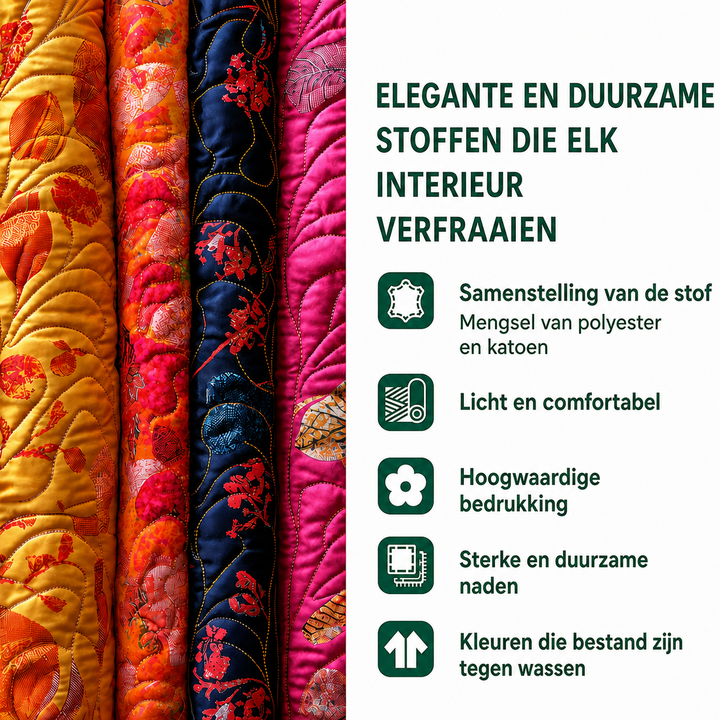 Jolien - Warm Echo Quilted Curtains