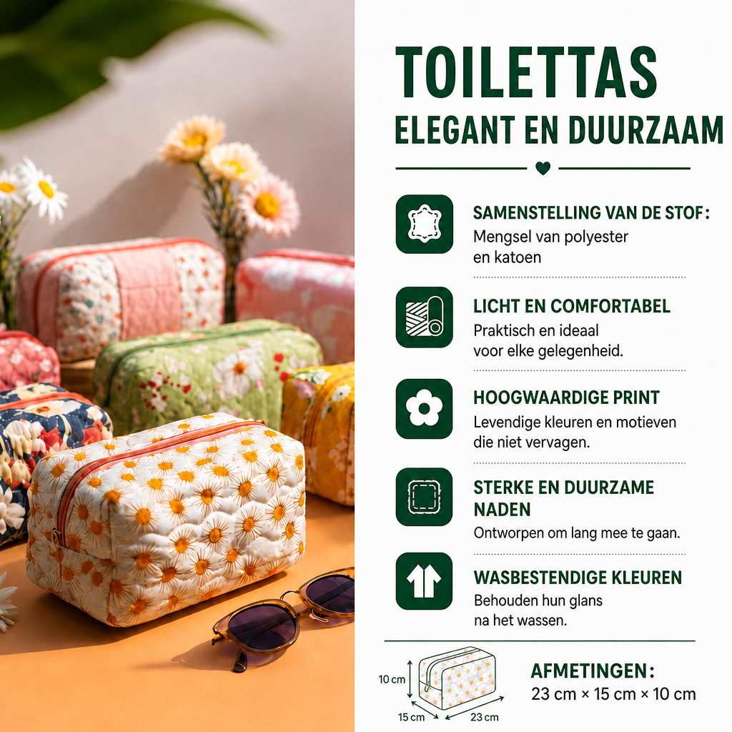 Zita - Desertflora Quilted Toiletry Bag